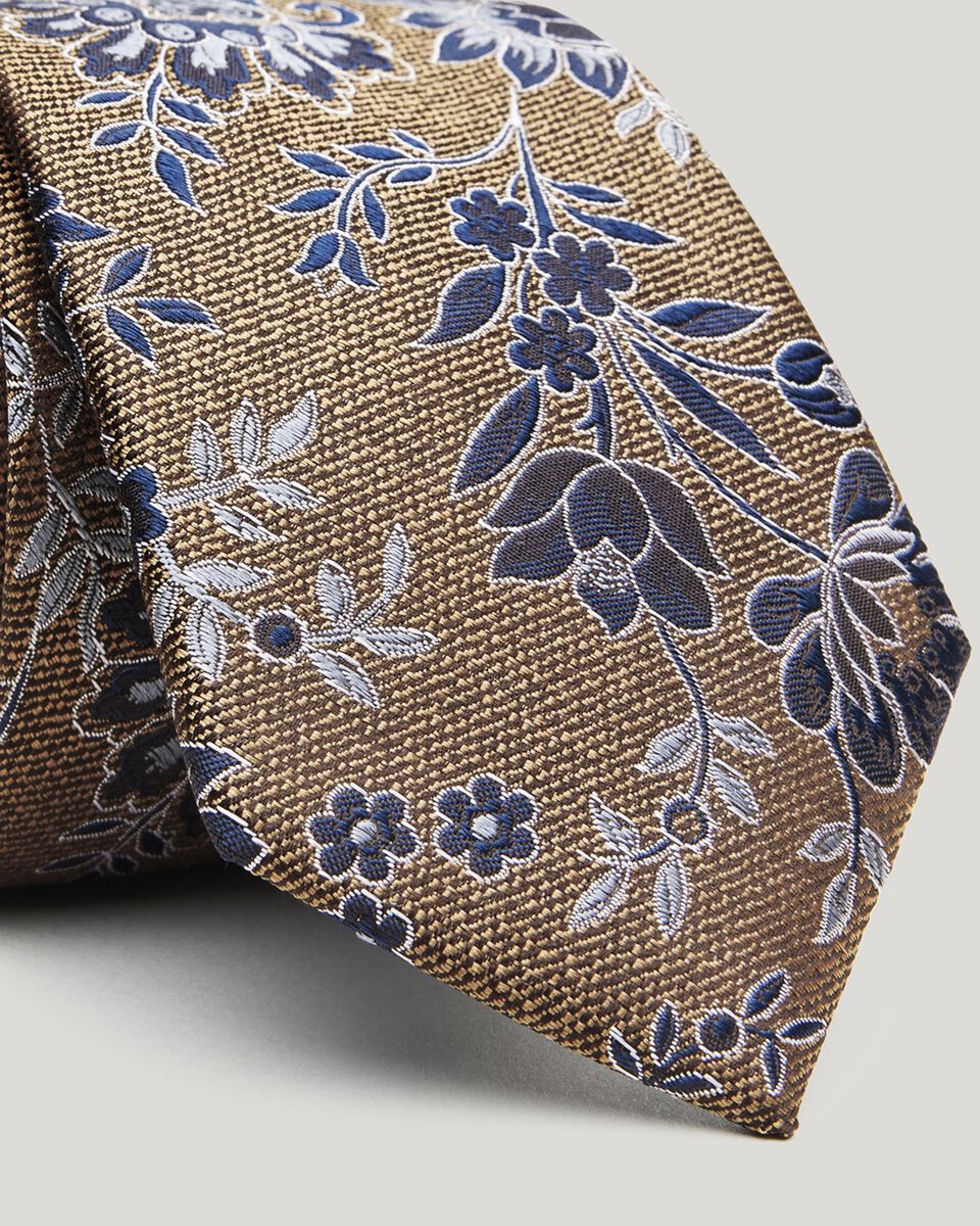 Multi Yarn Detailed Floral Tie
